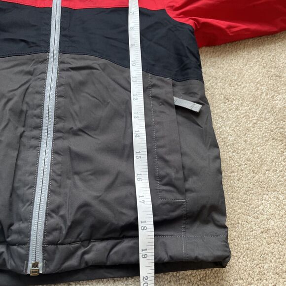 North Face 3 in 1 Jacket Set Boys XXS 5 Dryvent Fleece Inner Rain Colorblock Red - Picture 6 of 13